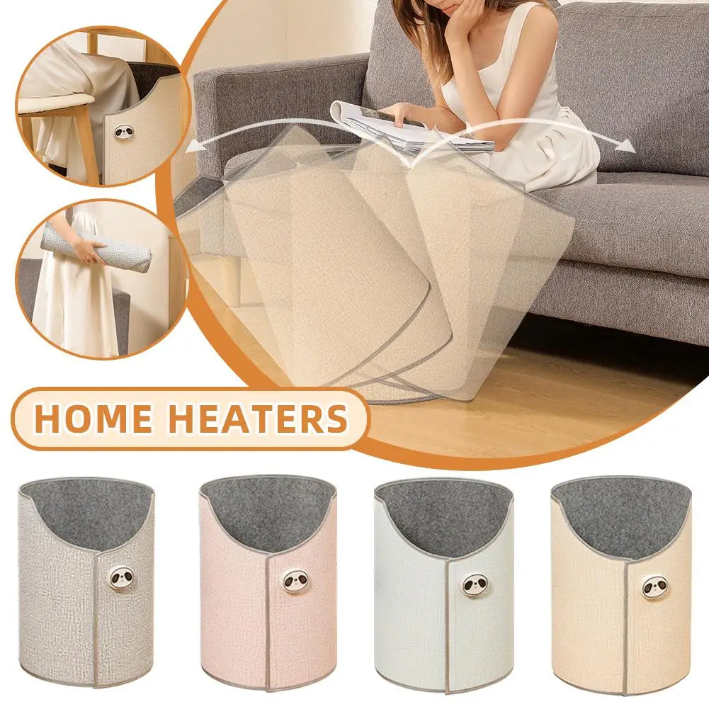 Silent Foldable Leg Warmer Pro - Under Desk Electric Foot Heater with Thermostat & Auto Shut Off for Office Home Timer