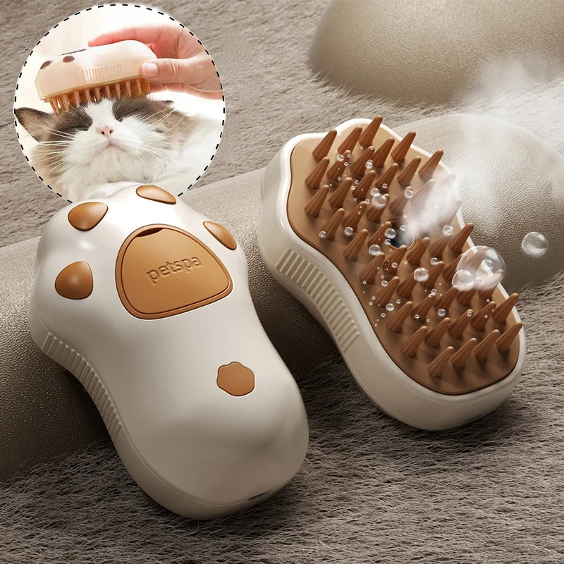 New 3 in 1 Pet Brush Cat Steam Brush Comb Dog Brush Electric Spray Cat Hair Brushes Massage Pet Grooming Hair Removal Combs ﻿