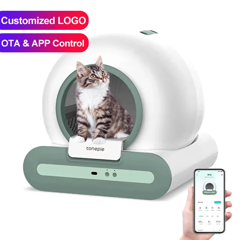 New  Automatic Cat Litter Box Smart APP Control WIFI Detachable 9L Intelligent Self-cleaning Cat Toilet Garbage Easy To Clean