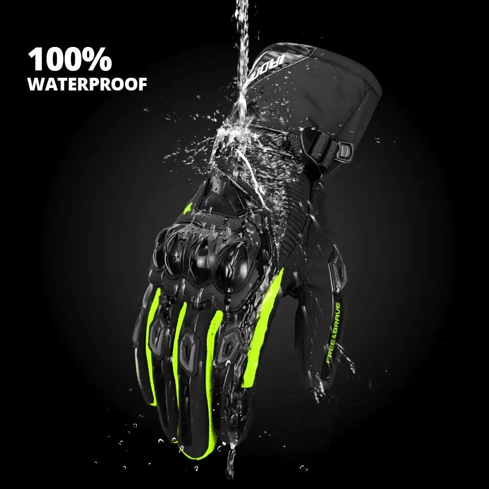 Full Finger Motorcycle Gloves Windproof Moto Motorbike Riding Gloves Waterproof Touch Screen Moto Motocross Gloves Winter